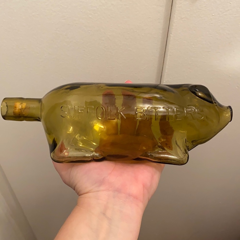 Collectible antique glass pig